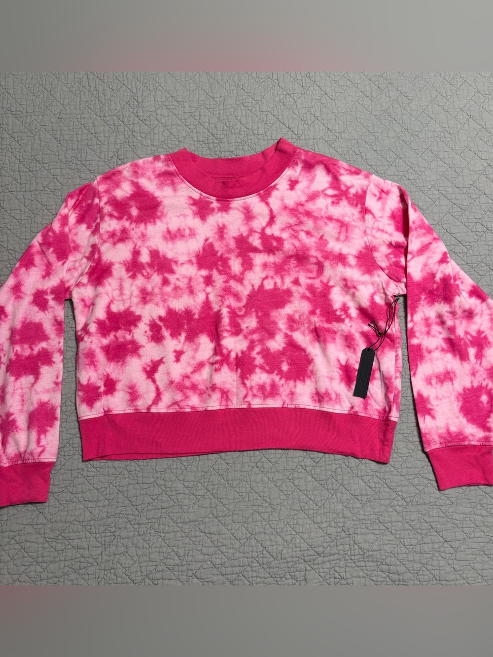 Vanilla Star Hot Pink Tie-Dye Crewneck Sweater Y2K Style